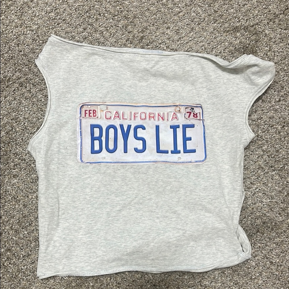 Boys Lie License Plate shirt